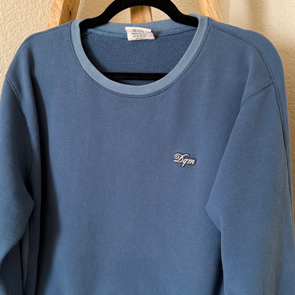 DQM Men's Skater Brand Blue Pullover Sweatshirt - Picture 2 of 4